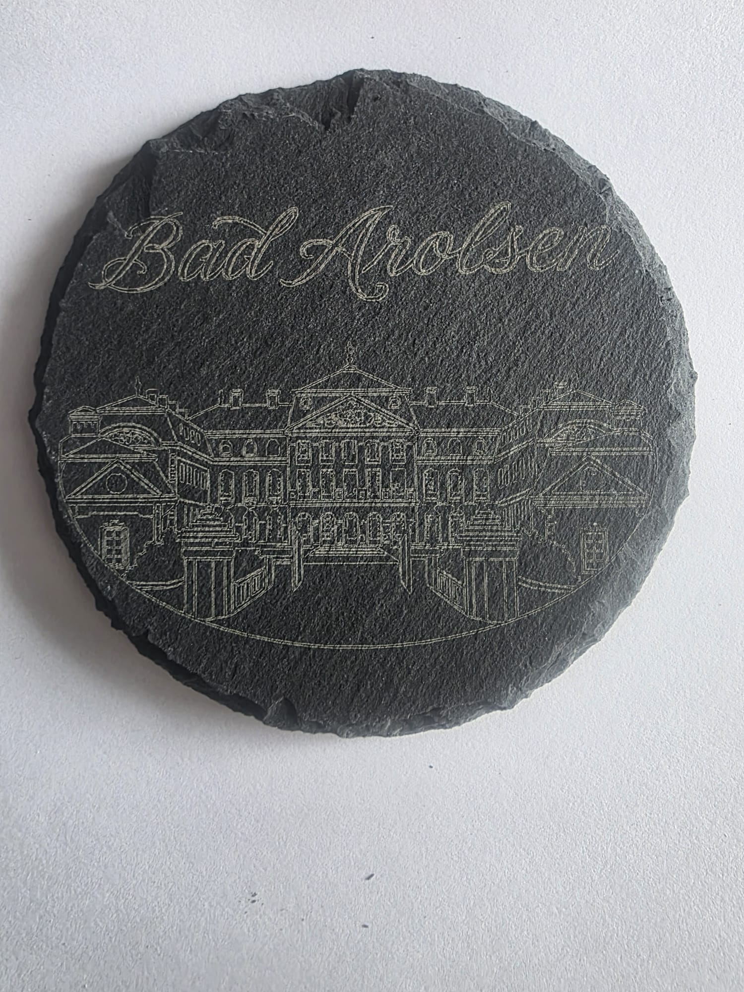 Lasergravur Bad Arolsen auf Untersetzer